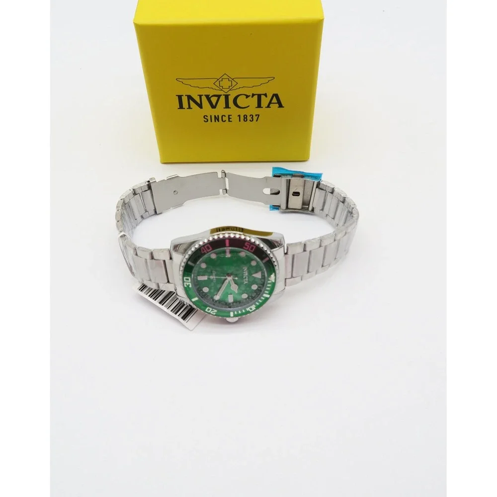 Invicta Diver Mens Watch 69403 42mm Green Dial Stainless Steel Quartz New